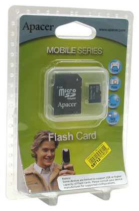 Карты памяти - Apacer Micro-SD Memory Card 2Gb