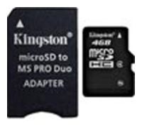 Карты памяти - Kingston SDC4/4GB-MSADPRR