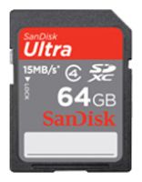 Карты памяти - Sandisk Ultra SDXC 15MB/s Class 4 64GB