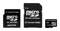 Карты памяти - Silicon Power micro SDHC Card 8GB Class 4 Dual Adaptor Pack