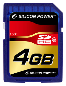 Карты памяти - Silicon Power SDHC Card 4GB Class 10