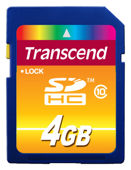 Карты памяти - Transcend TS4GSDHC10