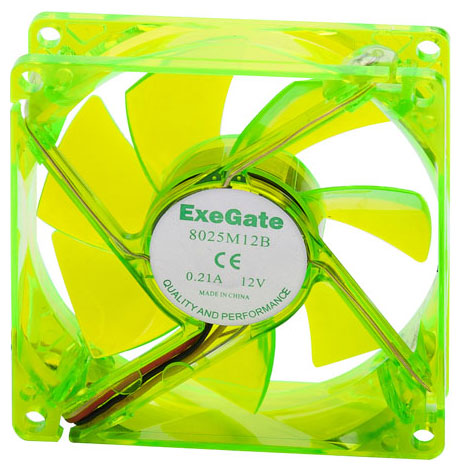 Кулеры и системы охлаждения - Exegate 8025M12B/UV Green