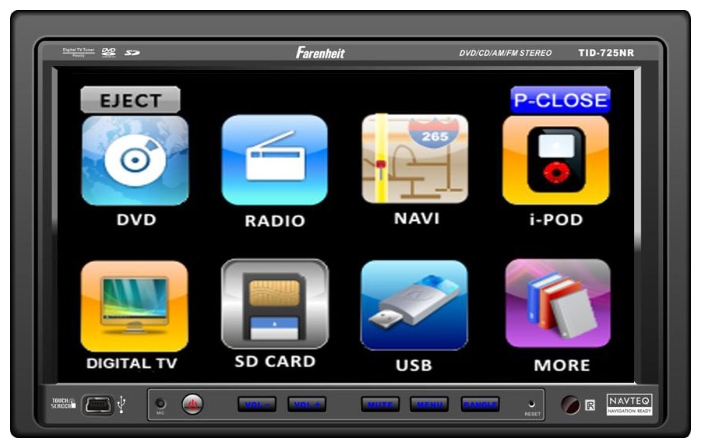 Автомагнитолы - Farenheit TID-725NR