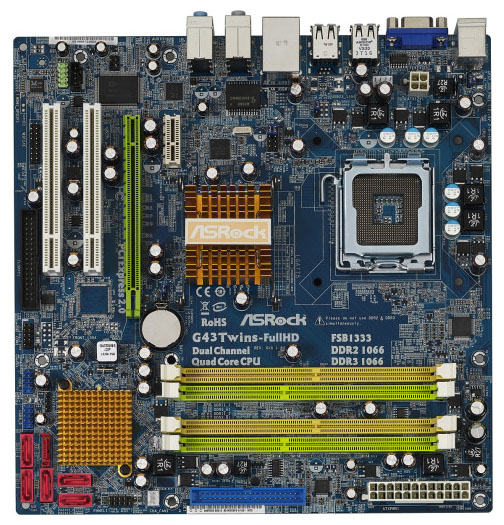 Материнские платы - ASRock G43Twins-FullHD