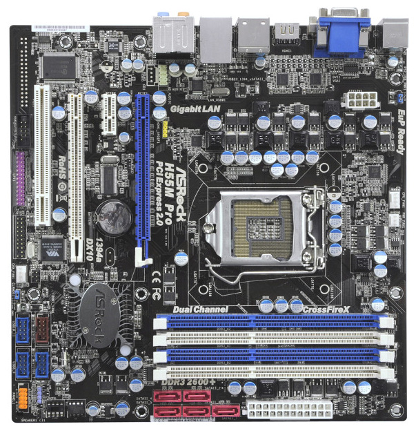 Материнские платы - ASRock H55M Pro