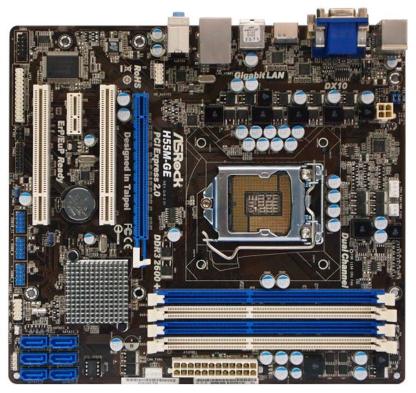 Материнские платы - ASRock H55M-GE R2.0