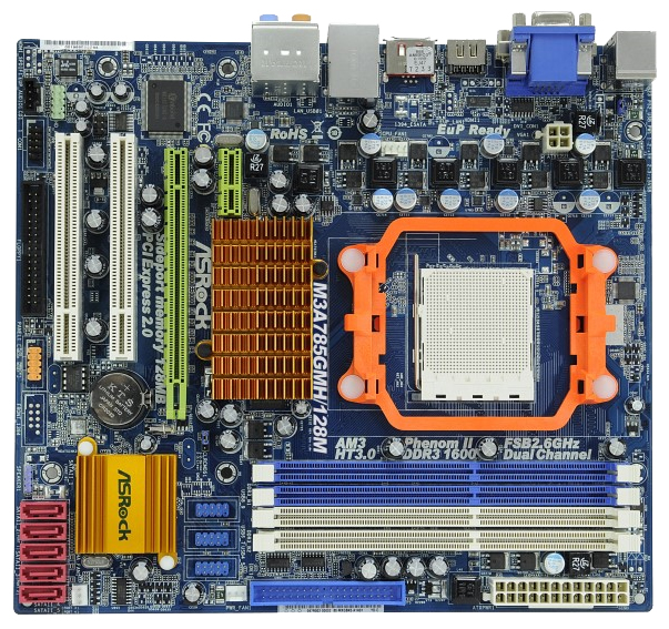 Материнские платы - ASRock M3A785GMH/128M
