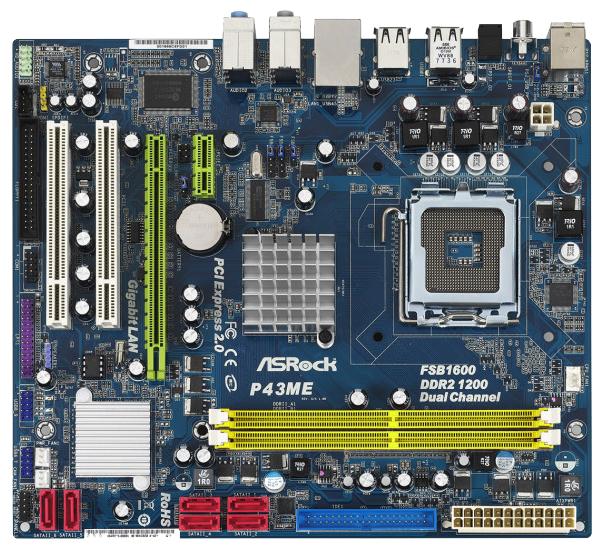 Материнские платы - ASRock P43ME