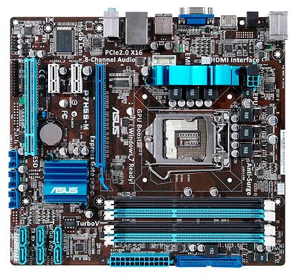 Материнские платы - Asus P7H55-M