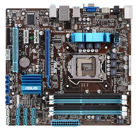 Материнские платы - Asus P7H55-M/USB3