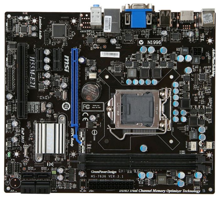 Материнские платы - MSI H55M-E21
