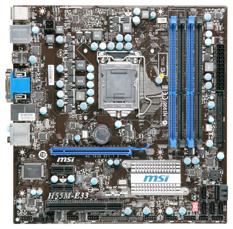 Материнские платы - MSI H55M-E33