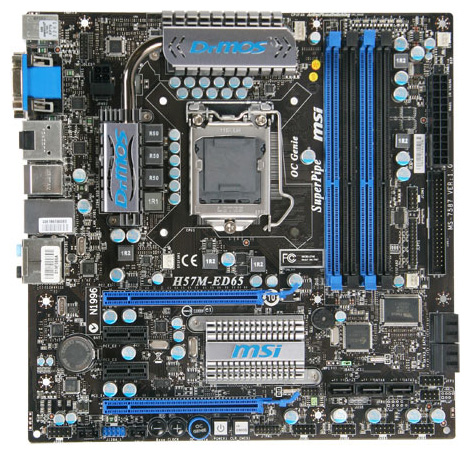 Материнские платы - MSI H57M-ED65