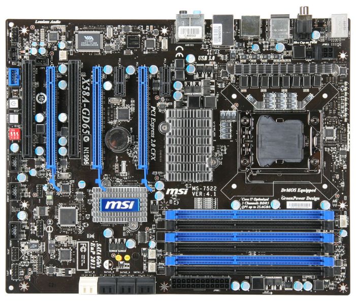 Материнские платы - MSI X58A-GD65