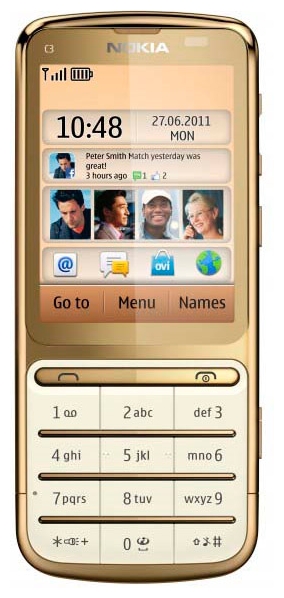 Телефоны GSM - Nokia C3-01 Gold Edition