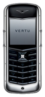 Телефоны GSM - Vertu Constellation Polished Stainless Steel Black Leather